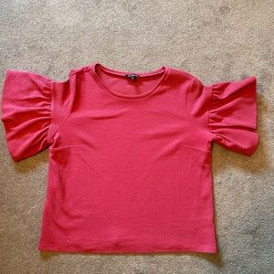 Express textured bell sleeve top